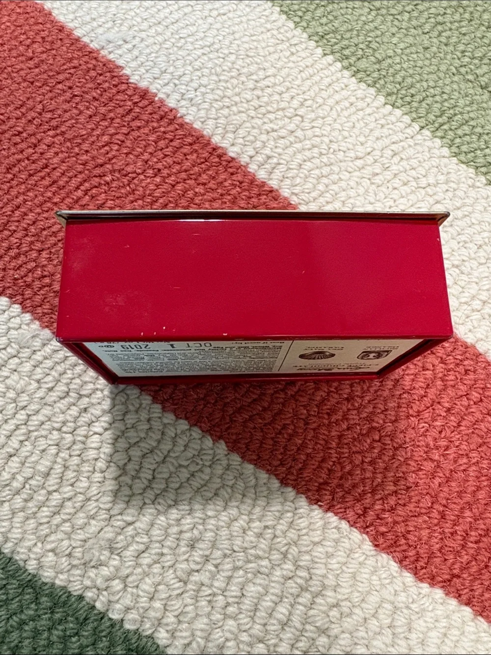 Louis Sherry Small Red Decorative Tin Box